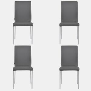 Conjunto de 4 cadeiras de cozinha ELEGANCE cinza