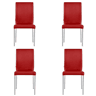 Conjunto de 4 cadeiras de cozinha ELEGANCE vermelho