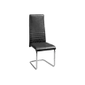 Conjunto de 4 cadeiras de jantar EDWIN cor preto