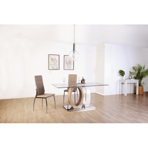 Conjunto de 4 cadeiras de jantar BELLA cor vison Conjunto de 4 cadeiras de jantar BELLA cor vison