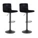 Pack de 2 taburetes ajustables VELVET Pack de 2 taburetes ajustables VELVET Negro