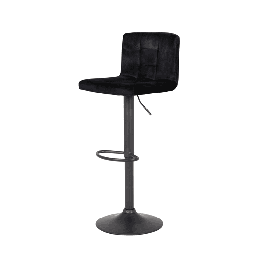 Conjunto de 2 bancos ajustáveis VELVET preto