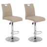 Conjunto de 2 bancos ajustáveis ELEGANCE Cappucino