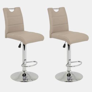 Conjunto de 2 bancos ajustáveis ELEGANCE Cappucino