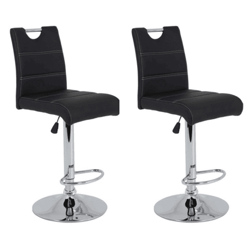 Conjunto de 2 bancos ajustáveis ELEGANCE preto Conjunto de 2 bancos ajustáveis ELEGANCE preto