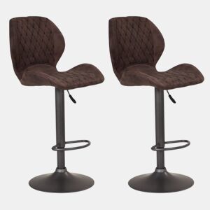 Conjunto de 2 bancos ajustáveis BLACK RONJA castanho