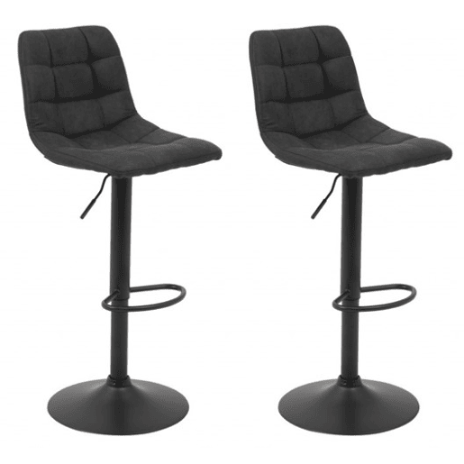 Conjunto de 2 bancos ajustáveis BLACK YVETTE antracita
