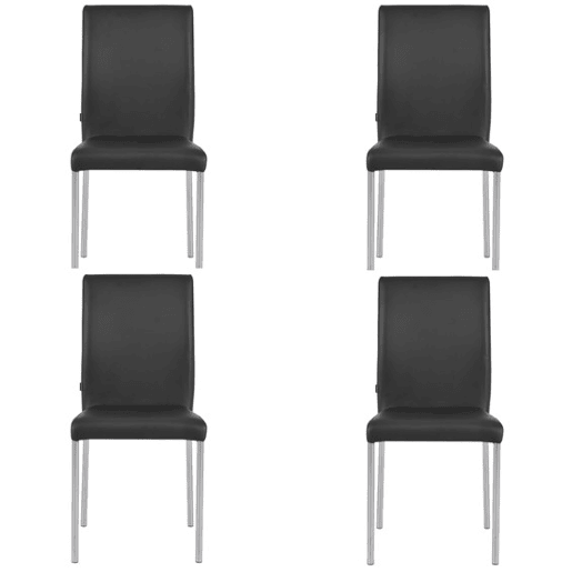 Conjunto de 4 cadeiras de cozinha ELEGANCE preto