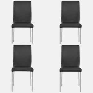 Conjunto de 4 cadeiras de cozinha ELEGANCE preto