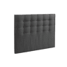 Cabeceira 250X125cm tecido rustic cinza escuro ELITE MOLAFLEX