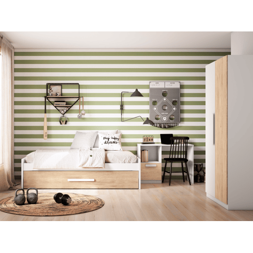 Conjunto de cama NATURA branco mate e castanho Conjunto de cama NATURA branco mate e castanho