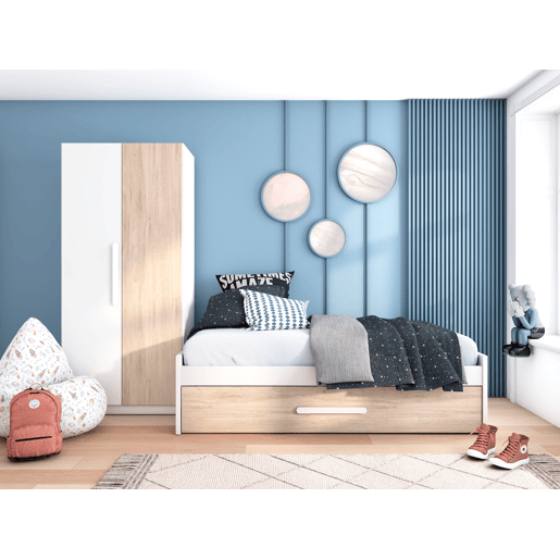 Conjunto de cama SMART branco mate Conjunto de cama SMART branco mate