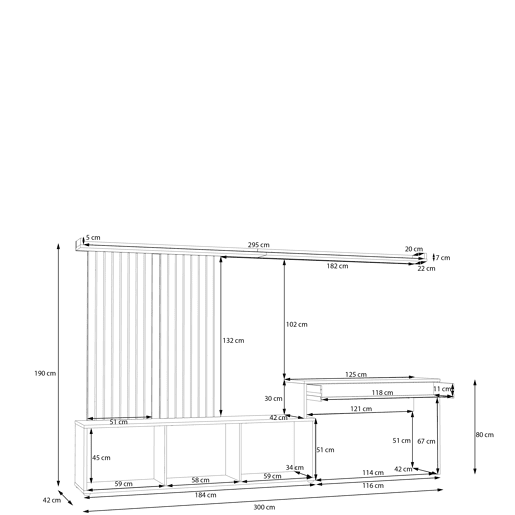 Compacto versão escrutório 300cm SKELPE Compacto versão escrutório 300cm SKELPE