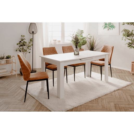 Mesa de jantar extensível branco BIRMINGHAM Mesa de jantar extensível branco BIRMINGHAM