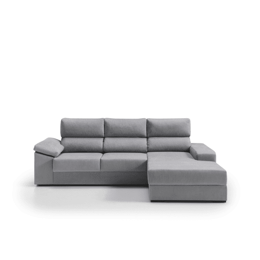 Chaise longue 4 lugares dereita com arrumação RUBIK cor cinza