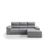 Chaise longue 4 lugares dereita com arrumação RUBIK cor cinza