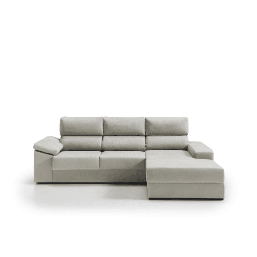 Chaise longue 4 lugares dereita com arrumação RUBIK cor bege