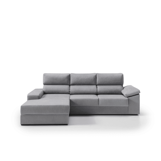 Chaise longue 4 lugares esquerda com arrumação RUBIK cor cinza Chaise longue 4 lugares esquerda com arrumação RUBIK cor cinza