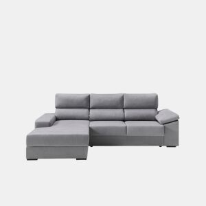 Chaise longue 4 lugares esquerda com arrumação RUBIK cor cinza