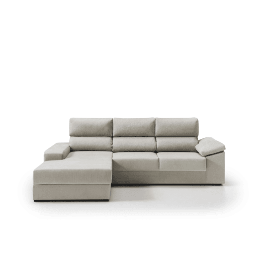 Chaise longue 4 lugares esquerda com arrumação RUBIK cor bege