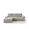 Chaise longue 4 lugares esquerda com arrumação RUBIK cor bege