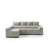 Chaise longue com arrumação PALA reversível 4 lugares bege
