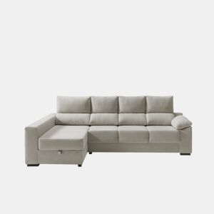 Chaise longue com arrumação PALA reversÃvel 4 lugares bege
