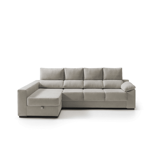 Chaise longue com arrumação PALA reversível 4 lugares vison