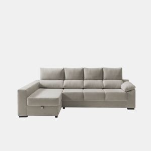 Chaise longue com arrumação PALA reversível 4 lugares vison