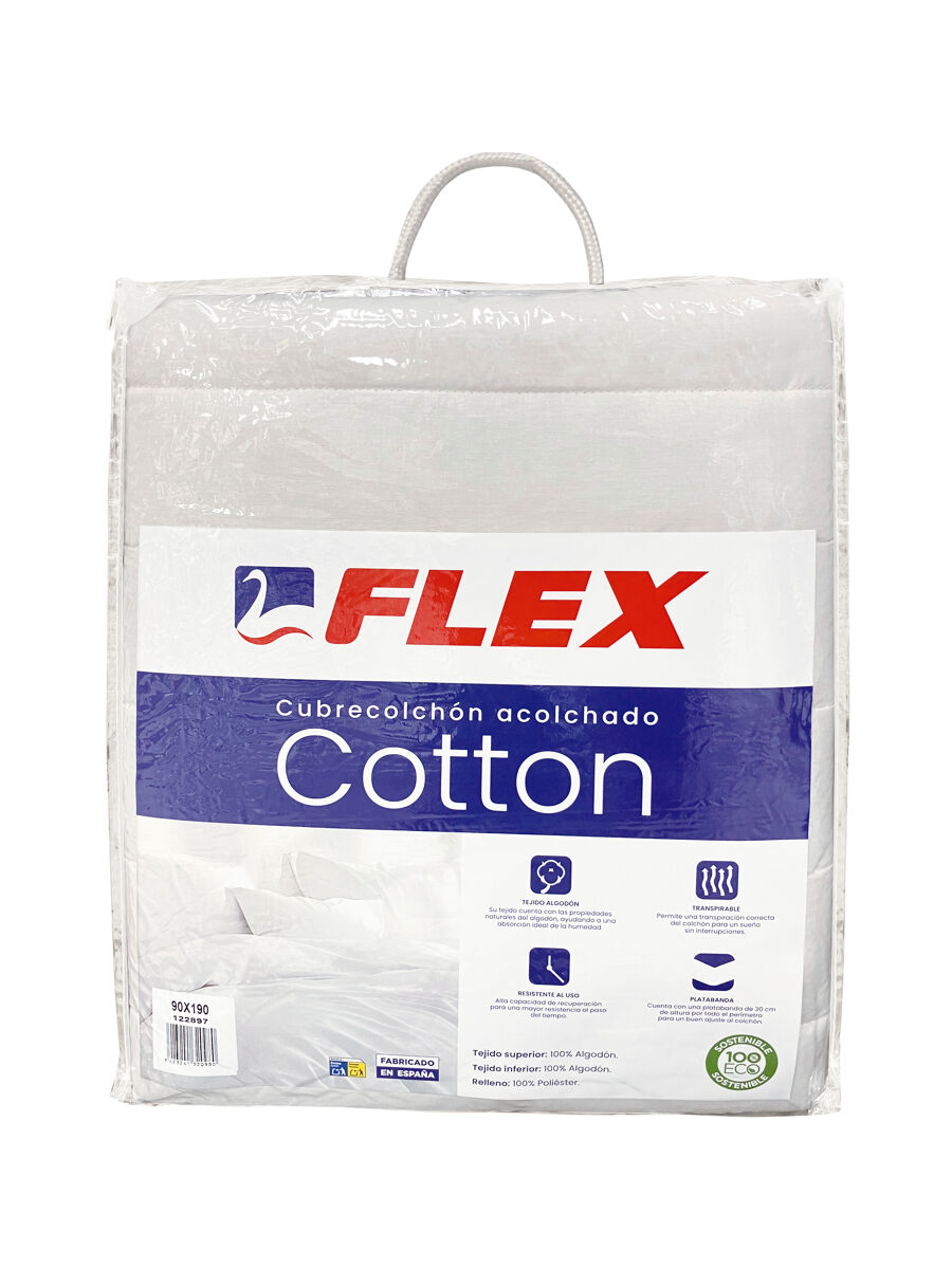 Protector colchón acolchado FLEX algodón 