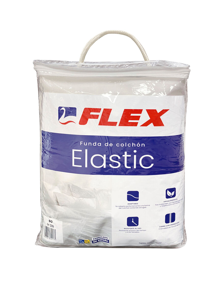 Funda colchón poliéster elástica flex cama 135cm