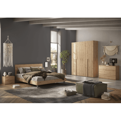 Conjunto de quarto completo NAPOLI cor carvalho