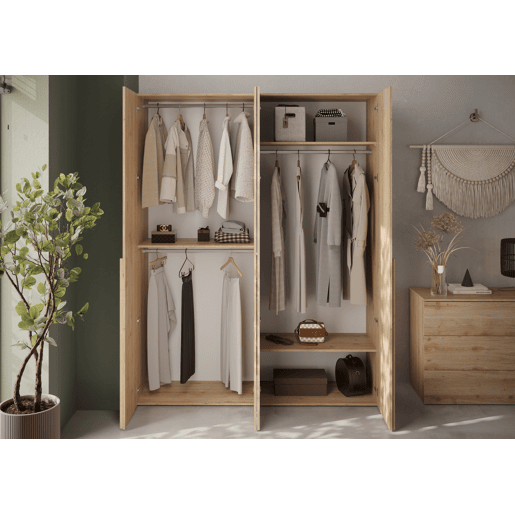 Conjunto de quarto completo NAPOLI cor carvalho