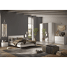 Conjunto de quarto completo NAPOLI com espelho branco lacado