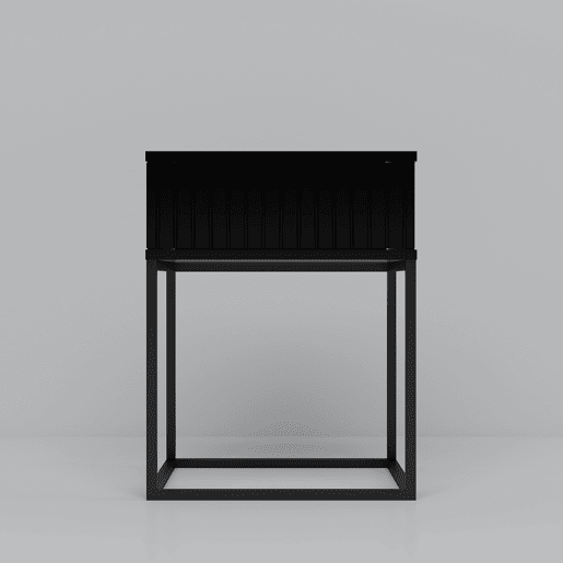 Mesa de centro STYLE 40cm uma gaveta preta