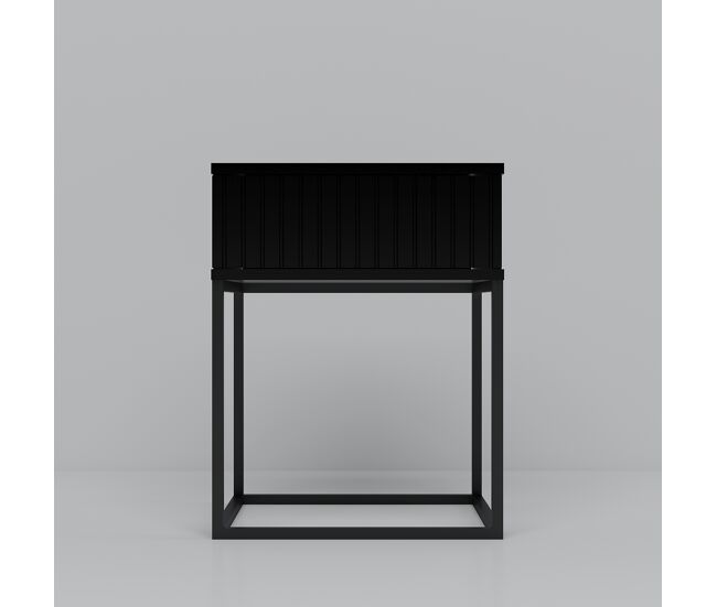 Mesita style 40cm un cajón color negra - conforama