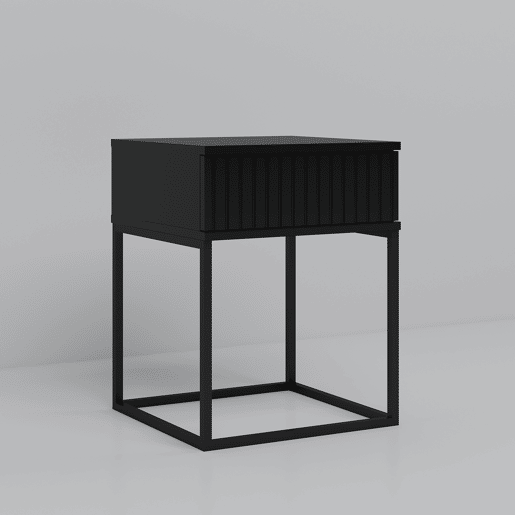 Mesa de centro STYLE 40cm uma gaveta preta