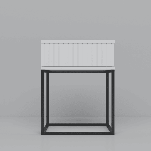 Mesa de centro STYLE 40cm uma gaveta lacada a branco Mesa de centro STYLE 40cm uma gaveta lacada a branco