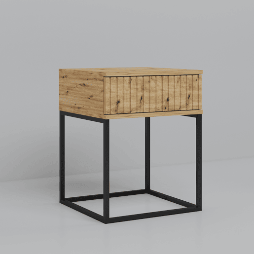 Mesa de centro STYLE 40cm uma gaveta em carvalho