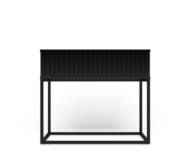 Mesita style 60cm un cajón negro - conforama