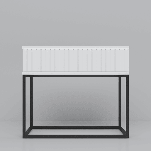 Mesa de centro STYLE 60cm com uma gaveta lacada a branco