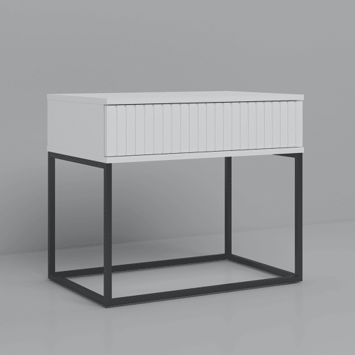 Mesa de centro STYLE 60cm com uma gaveta lacada a branco