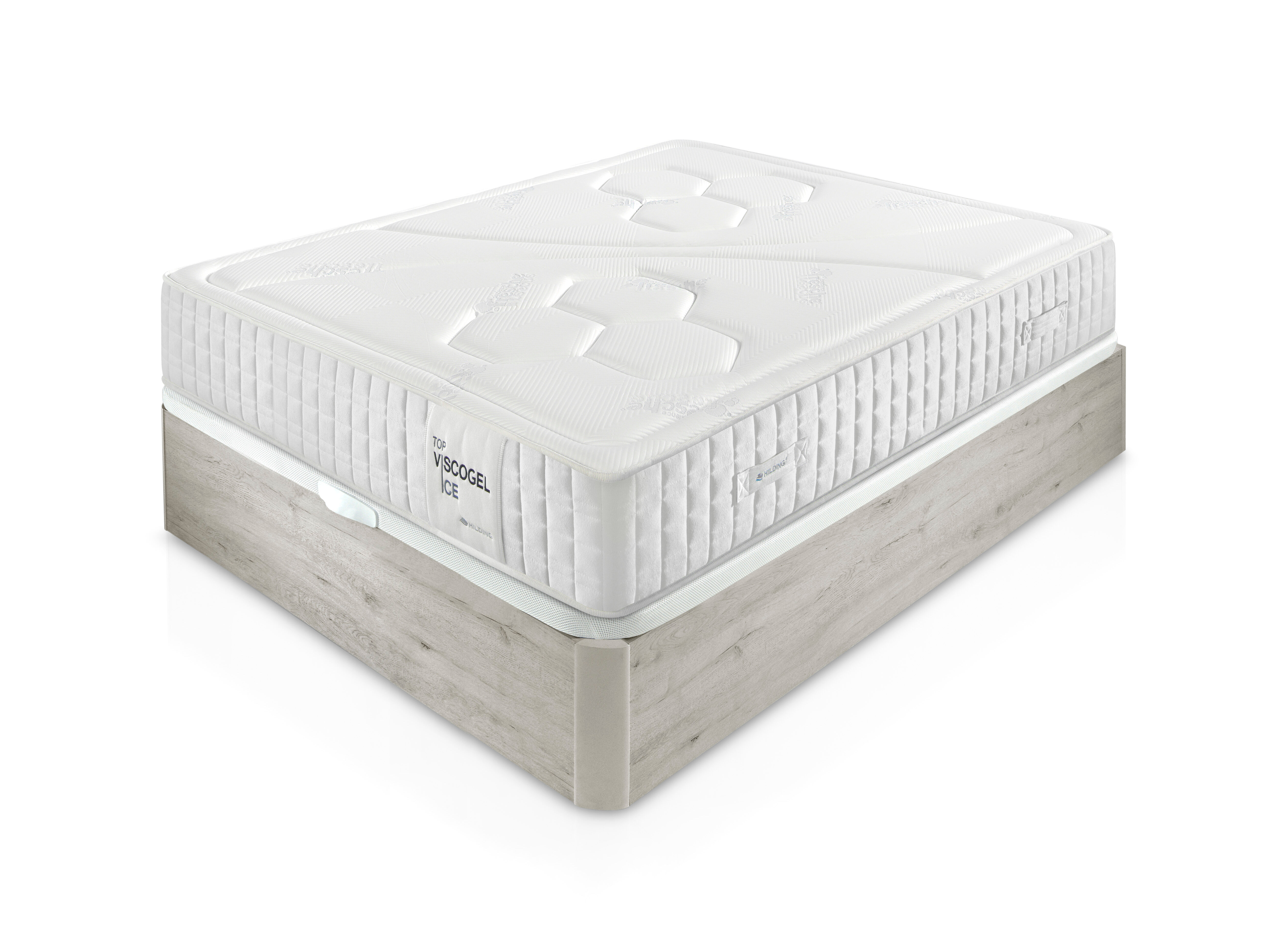 Pack colchón con canapé roble 150x190cm TOP VISCOGEL H9 SOMNALIS