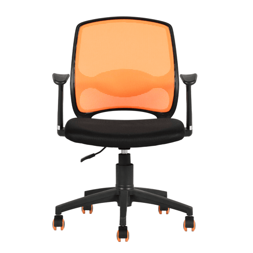Cadeira de secretária MINI cor preto e laranja Cadeira de secretária MINI cor preto e laranja