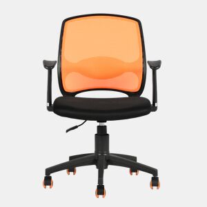 Cadeira de secretária MINI cor preto e laranja