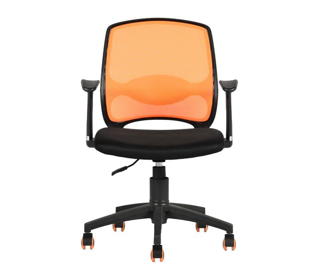 Silla de escritorio mini color negro y naranja
