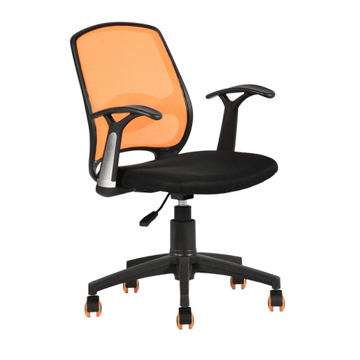 Cadeira de secretária MINI cor preto e laranja Cadeira de secretária MINI cor preto e laranja