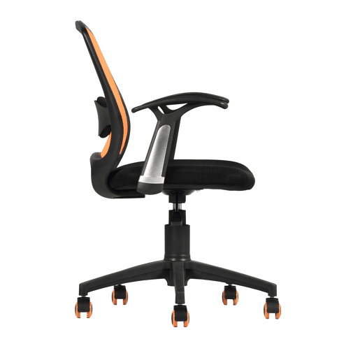 Cadeira de secretária MINI cor preto e laranja Cadeira de secretária MINI cor preto e laranja