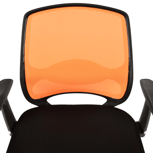 Cadeira de secretária MINI cor preto e laranja Cadeira de secretária MINI cor preto e laranja