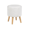Puff CAME redondo 34x42cm cor branco